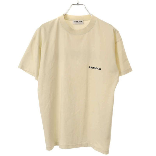 Balenciaga 22aw Embroidery Logo Crew Neck T-Shirt 612965 Tmvf4 Light Yellow XXS