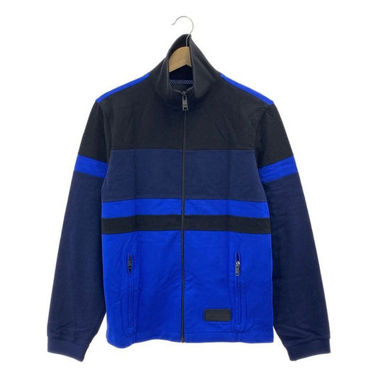 Prada High Neck Striped Track Jacket XS Black Blue