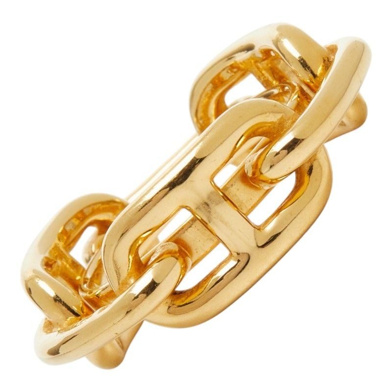 Hermes Lucade Chaine D'ancre Scarf Ring Gold Plated