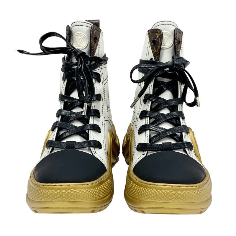 Louis Vuitton Arclight Line Monogram Sneakers High Cut Sneakers Leather White