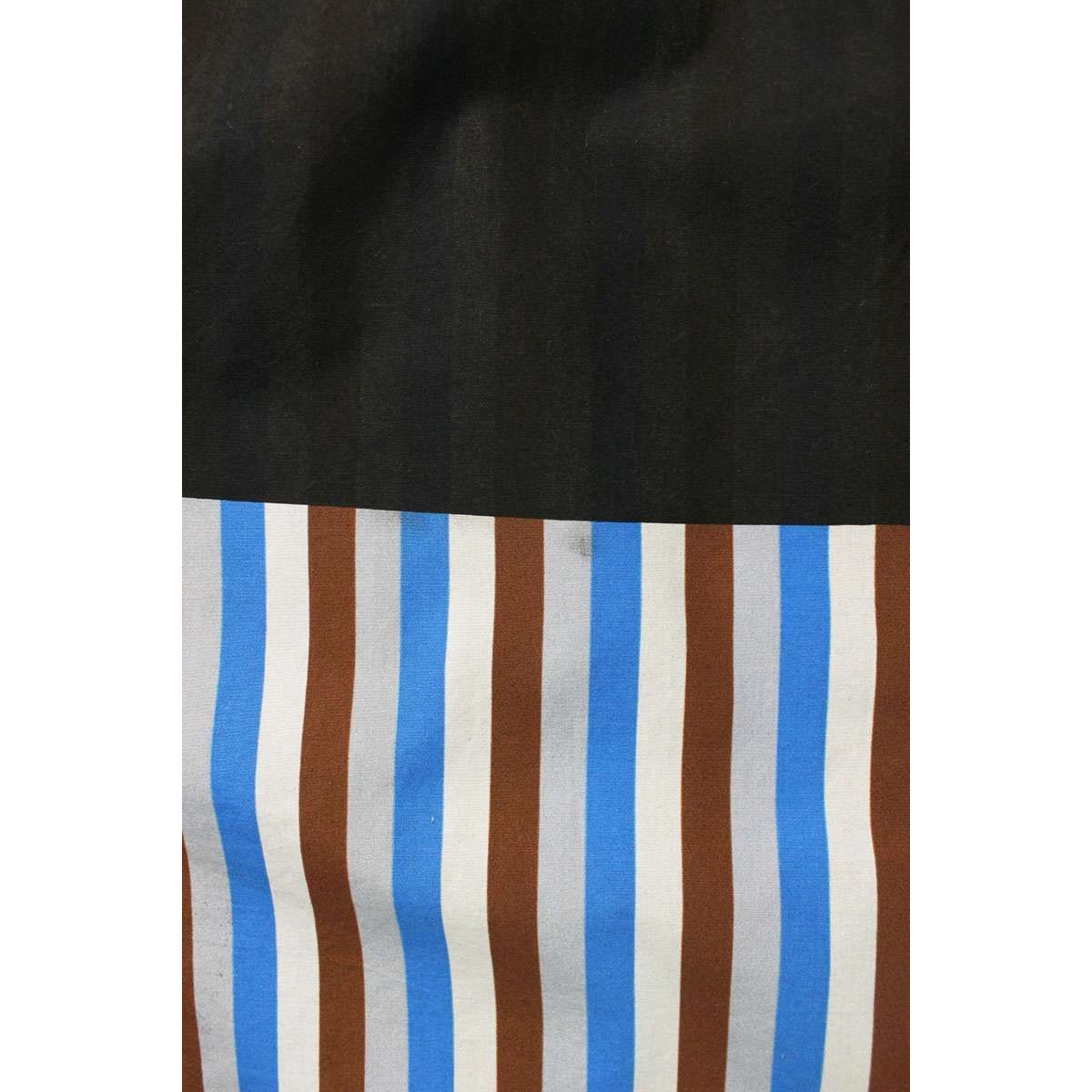 Prada Striped Shirt Cotton Black Blue Brown — view 3