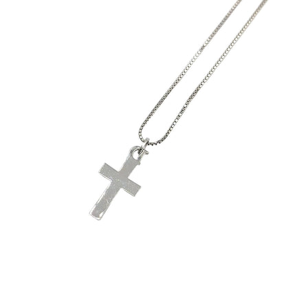 Dior Cross Logo Metal Silver Necklace — view 2