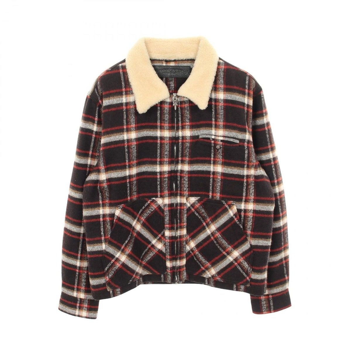 Chrome Hearts Flannel Check Zip Up Jacket