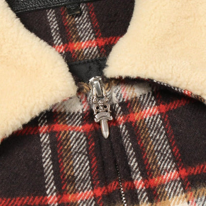 Chrome Hearts Flannel Check Zip Up Jacket — view 7