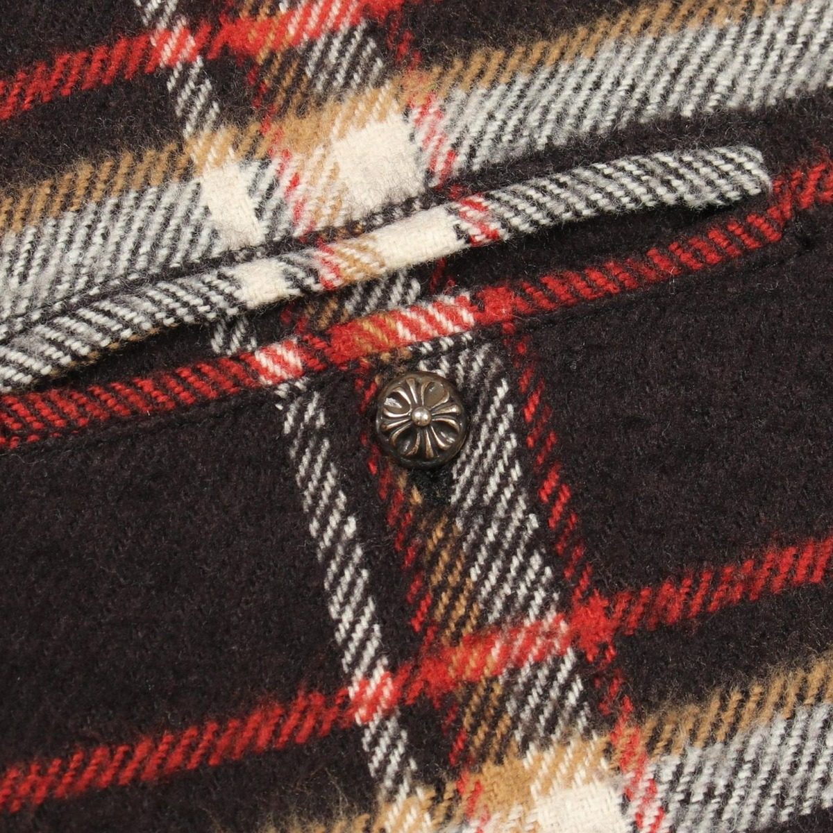 Chrome Hearts Flannel Check Zip Up Jacket — view 8