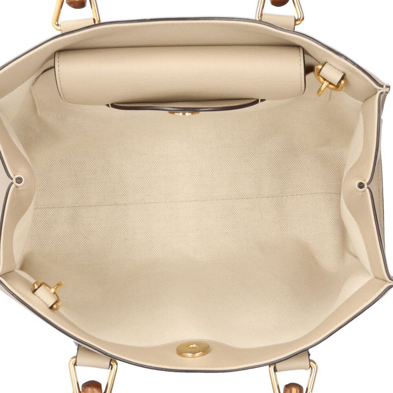 Gucci Diana Small Bamboo Shoulder Bag Leather 660195 Beige Ladies Gucci