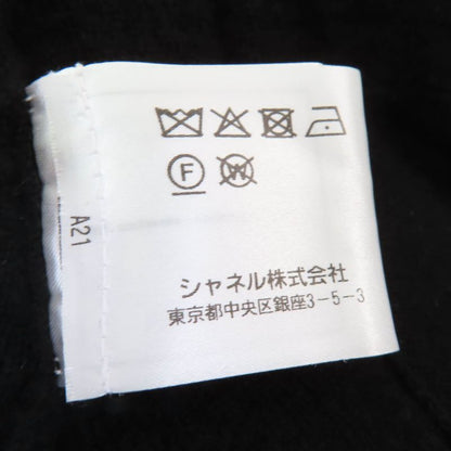 CHANEL 17B P57346k07533 Cashmere Coco Mark Button Knit Tight Skirt Black 36