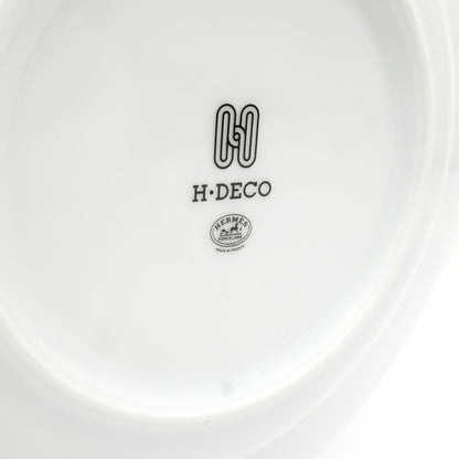 Hermes Soap Plate H DECO White Black Dish Pottery H Deco Ash Deco