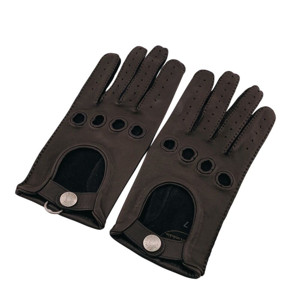 Hermes Gloves Series Leather Brown