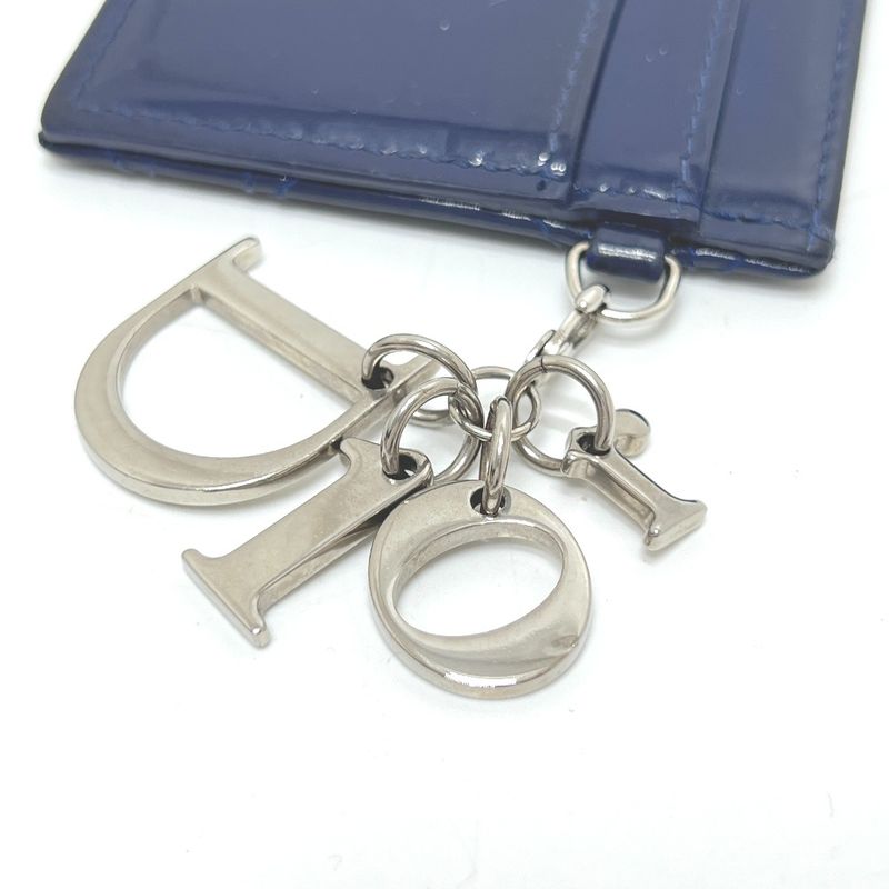 DIOR Card Case Cannage Blue