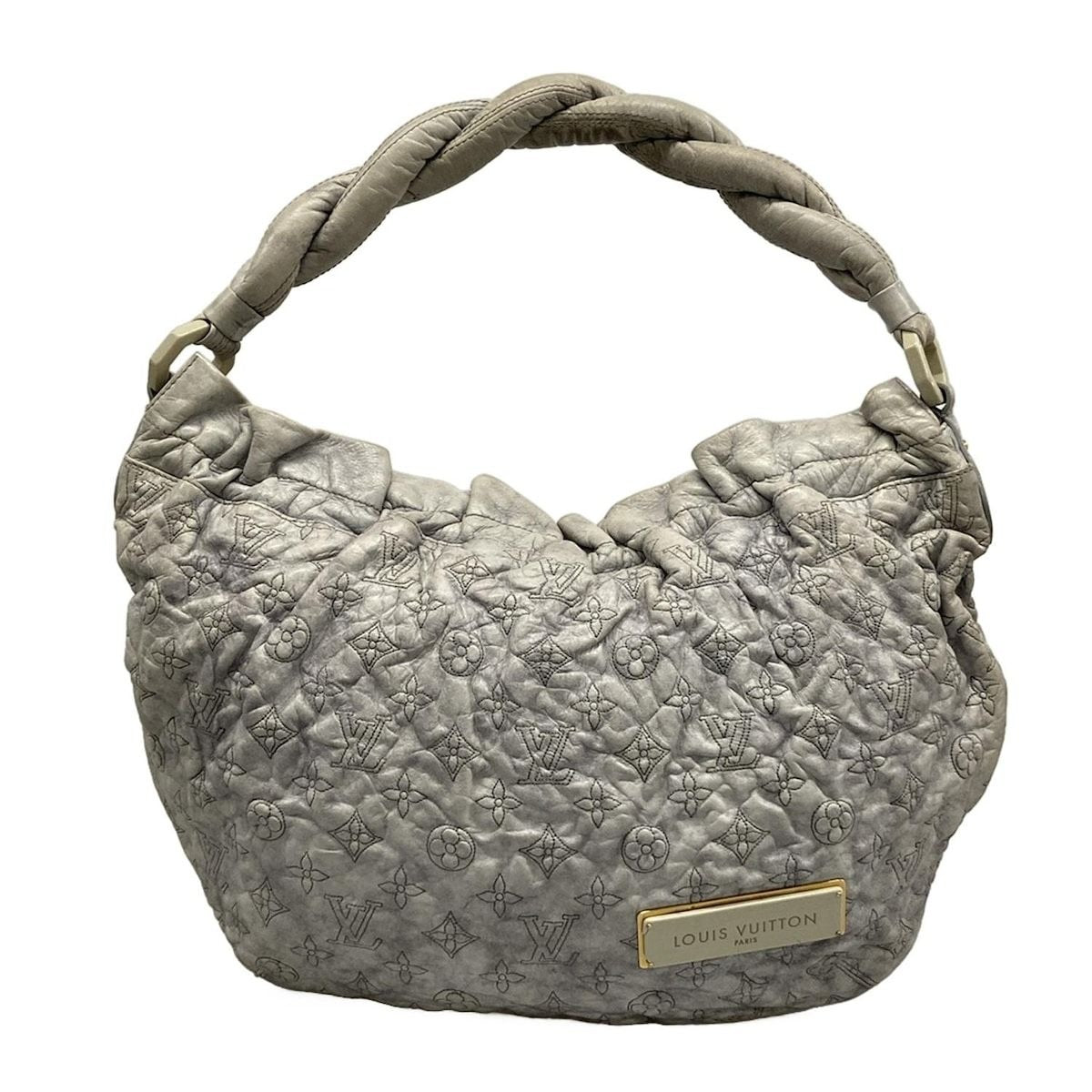 Louis Vuitton Shoulder Bag Monogram Olympe Nimbus GM Gray Leather