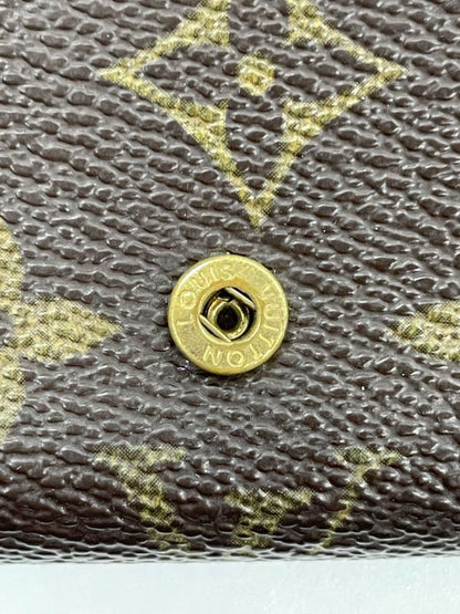 Louis Vuitton Monogram Porte Monet Vieux Trésor M61730 Foldable Wallet L-shaped