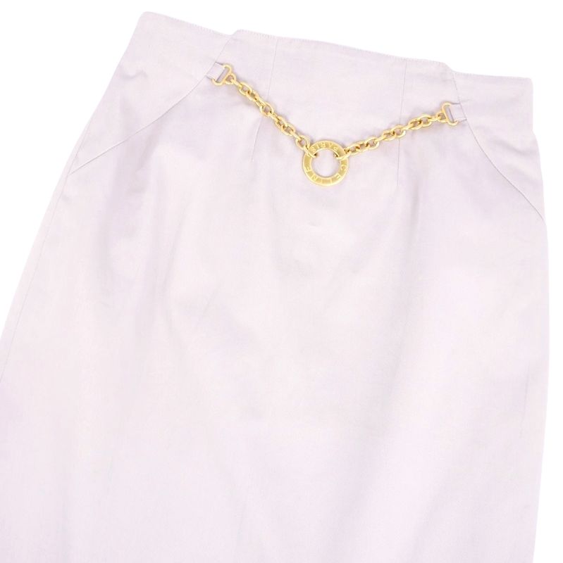 Vintage Celine Skirt Trapezoid Skirt Knee Length Logo Che