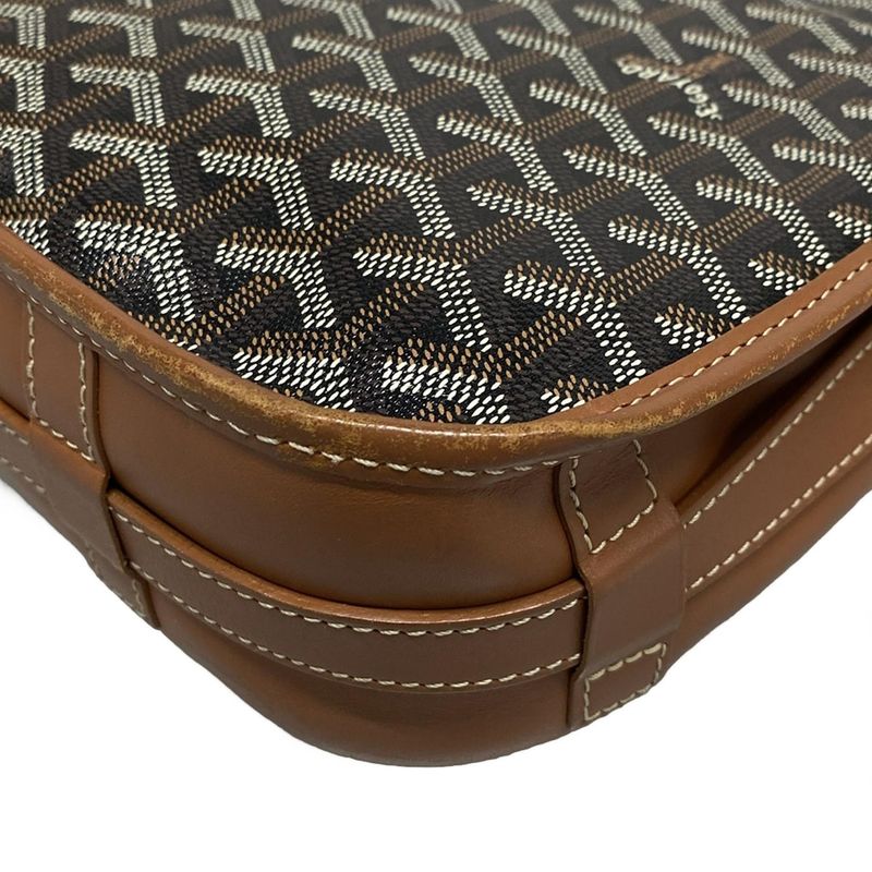 Goyard Shoulder Bag Belvedere 2mm (008in) Black And Brown Leather