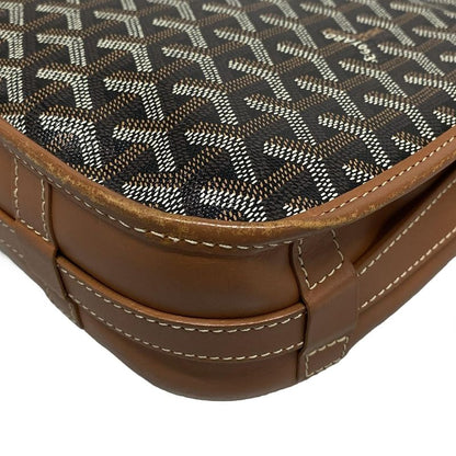 Goyard Shoulder Bag Belvedere 2mm (008in) Black And Brown Leather