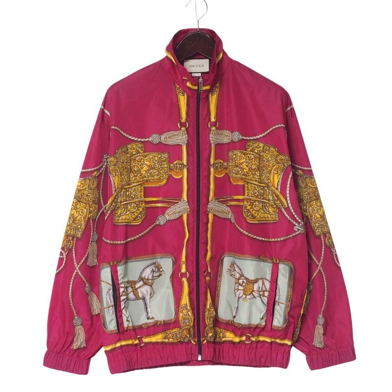 Gucci Blouson Size M Zip Up Nylon Jacket Horse Tassel