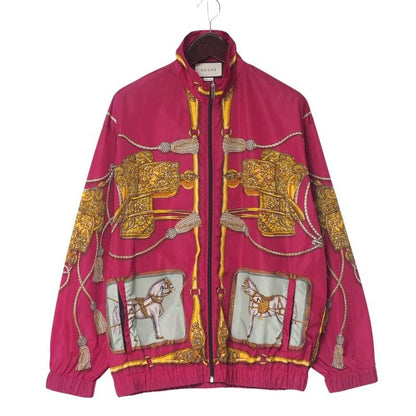 Gucci Blouson Size M Zip Up Nylon Jacket Horse Tassel