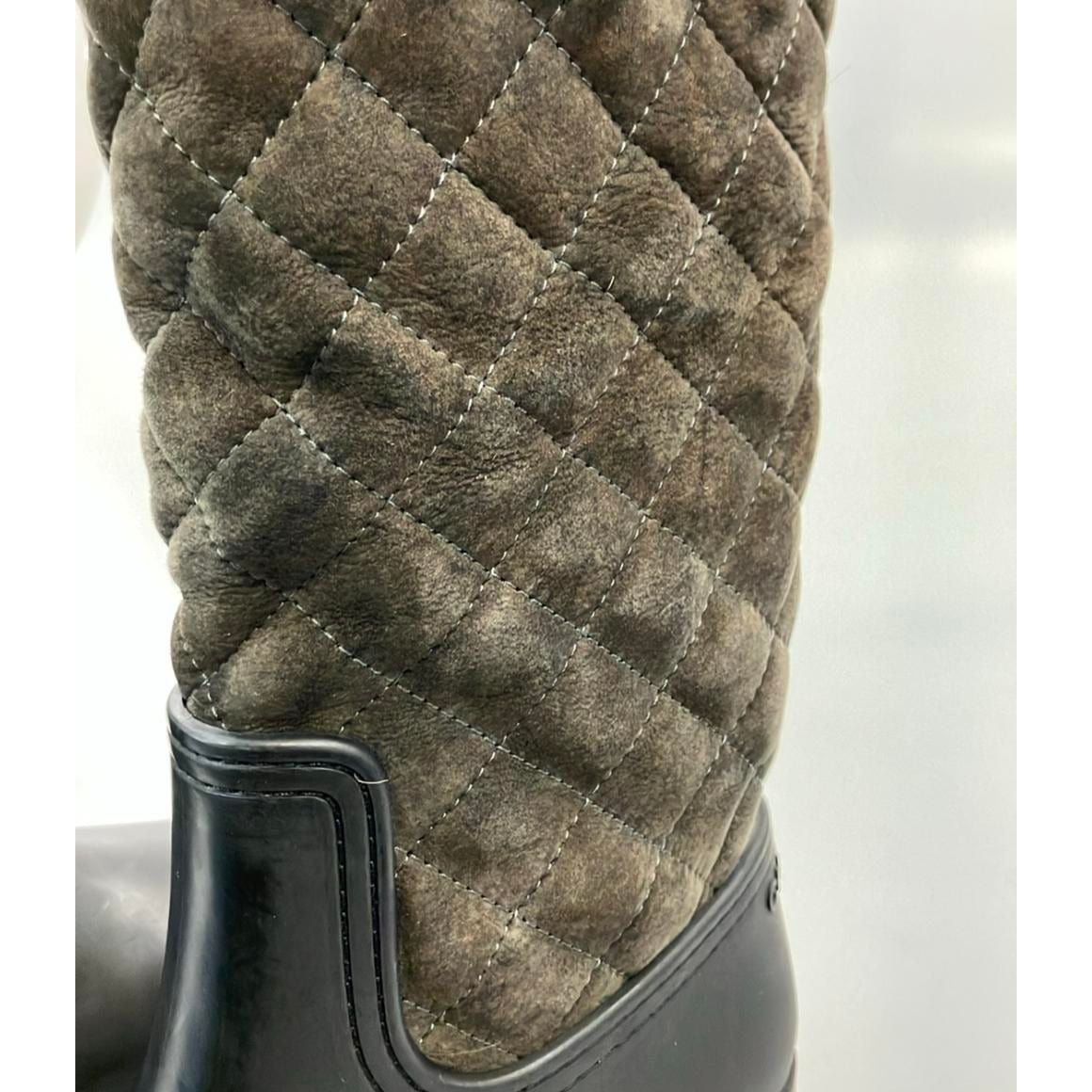 Chanel Long Rain Boots Quilted CC Logo 37 Brown And Others — view 8