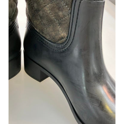 Chanel Long Rain Boots Quilted CC Logo 37 Brown And Others — view 9