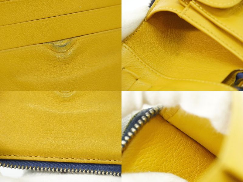 Authentic Louis Vuitton Mini Zippy Wallet Monogram Denim Fold Wallet Compact