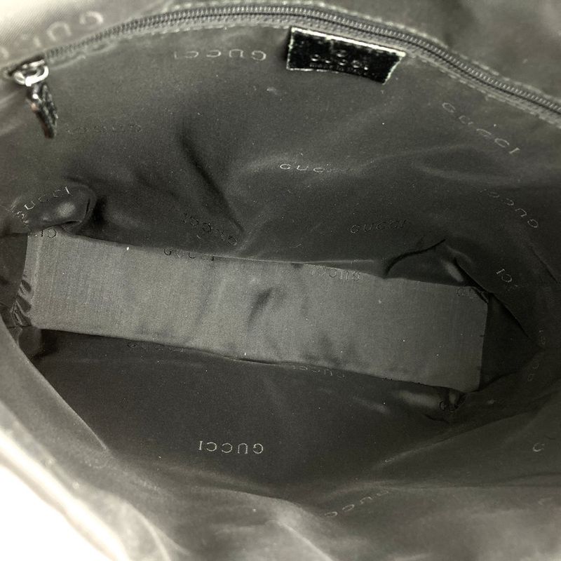 Gucci 001 3355 Jackie Shoulder Bag One Shoulder Black Nylon Canvas Women Vintage
