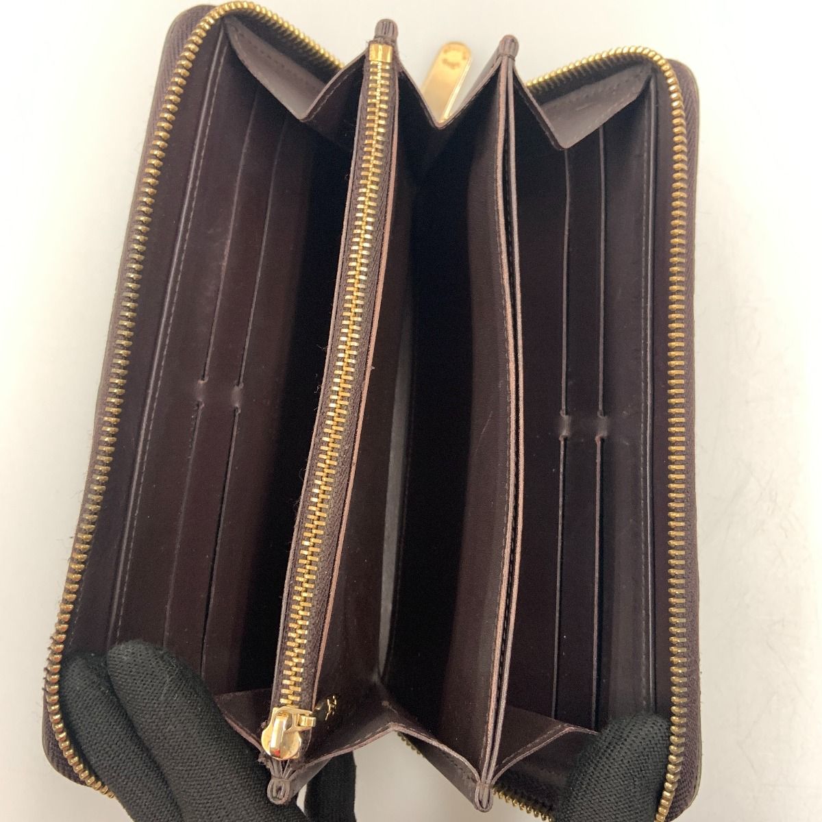 Louis Vuitton Monogram Vernis Zippy Wallet M93522 Bordeaux
