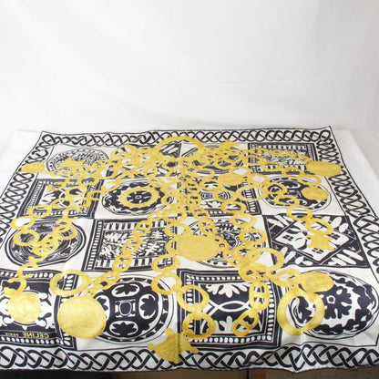 Celine Large Size 90 Chain Scarf Silk Women