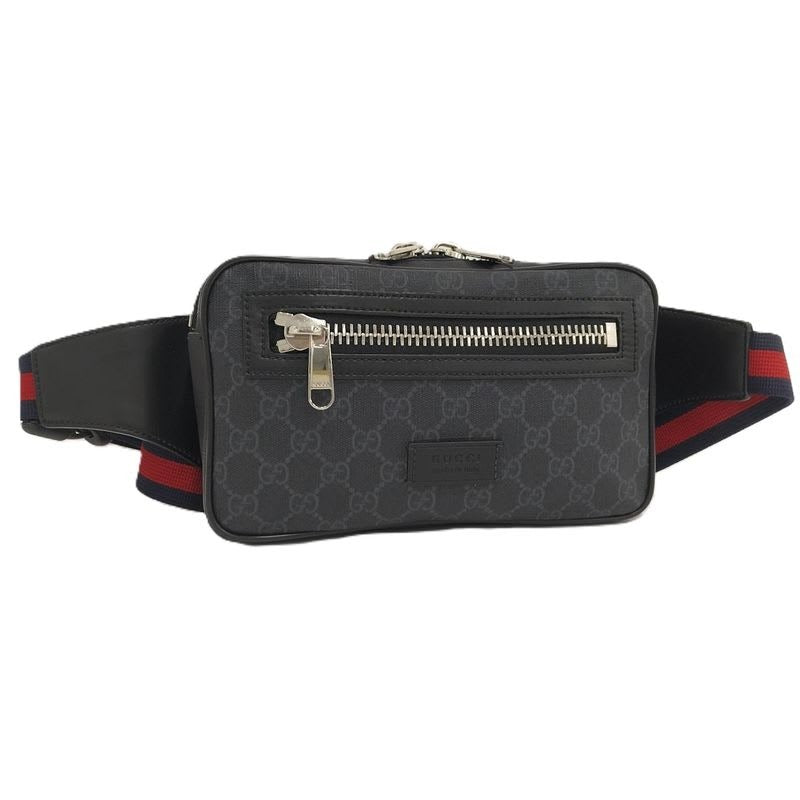 Gucci Body Bag GG Supreme Leather PVC Black