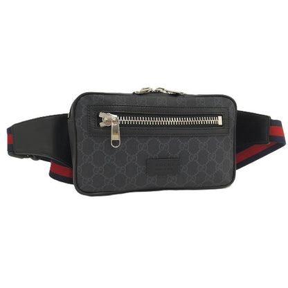 Gucci Body Bag GG Supreme Leather PVC Black