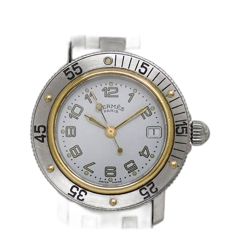 Hermes Watches Clipper Diver White Silver Gold Watch