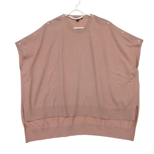 Louis Vuitton Cashmere Knit Sweater Wide Side Slit Pink