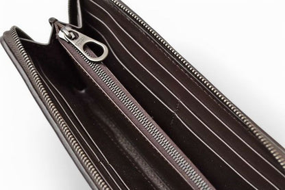 Bottega Veneta Wallet Bottega Veneta Long Wallet With Round Zipper Dark Brown
