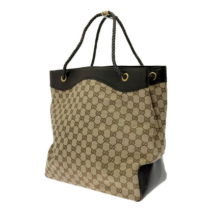 Gucci 109141 and 2123 GG Canvas Leather Shoulder Bag Brown 393403 Shoulder Bag