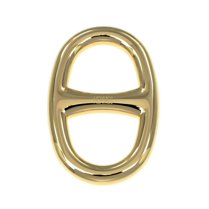 Hermes Scarf Ring Chaine D'ancre Permanent Brass Gold Color Accessories