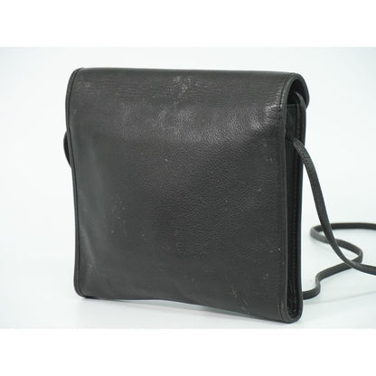 Saint Laurent Yves YSL Leather Shoulder Bag Pochette Black — view 2