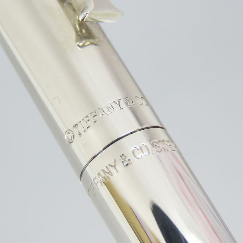 Tiffany & Co Ballpoint Pen Star Ring Silver Classic T Clip Stationery Ladies