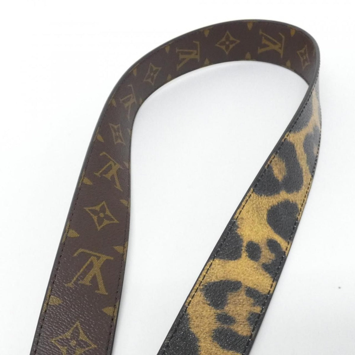Louis Vuitton Monogram Shoulder Strap Brown Marron Black — view 2