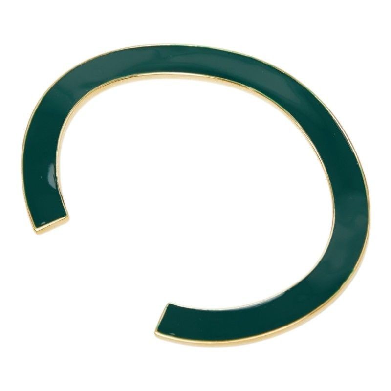 Bottega Veneta Calf Bangle Bracelet s Green Gold Silver Enamel
