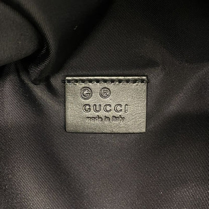 Gucci Waist Bag Sherry Line 630920 Nylon Black Silver Hardware Men Women Unisex