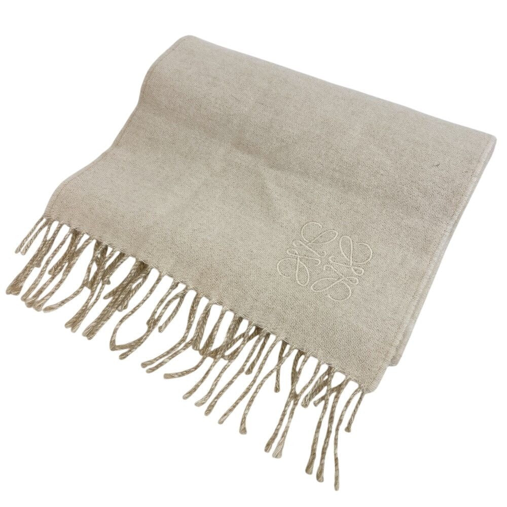 Loewe Anagram Wool Scarf Beige