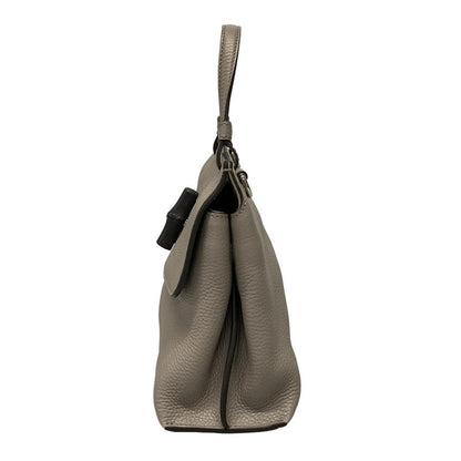 Gucci Handbag Bamboo Daily 370831 Grey Leather