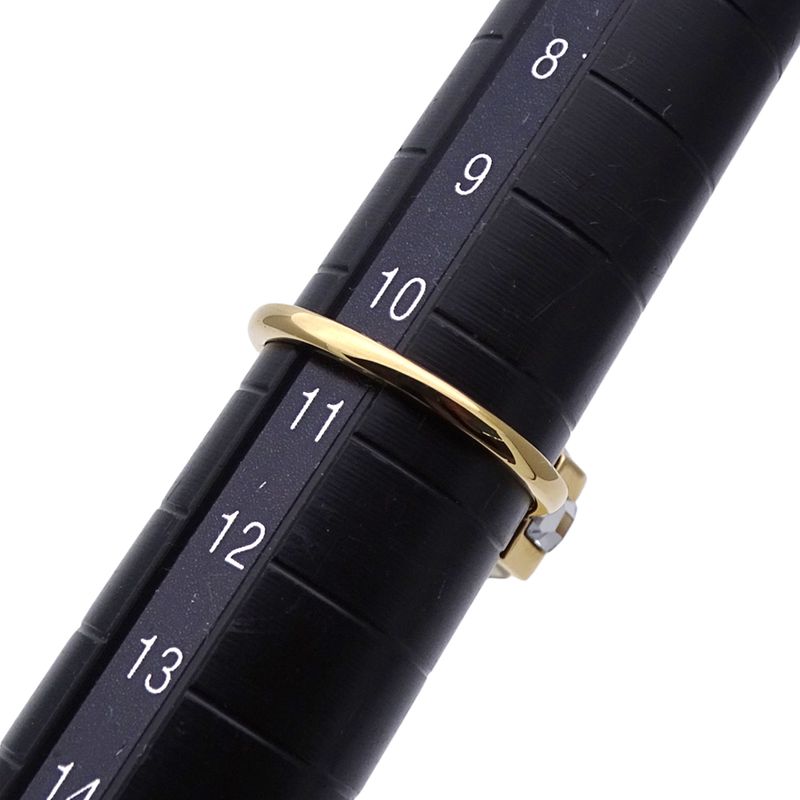 Fendi Ring Women's Brand Baguette Ring Metal Gold 8ah813 W2Y S Crystal Bijoux