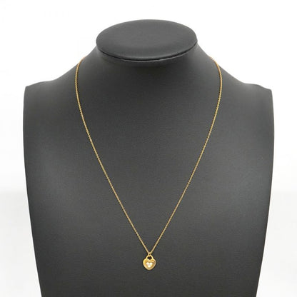 Tiffany & Co Necklace Heart Lock 3PD 18K Pink Gold Pink Gold With Diamonds