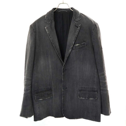 Balenciaga 23aw Washed Denim Tailored Jacket 767953 Tpw54 Charcoal 48