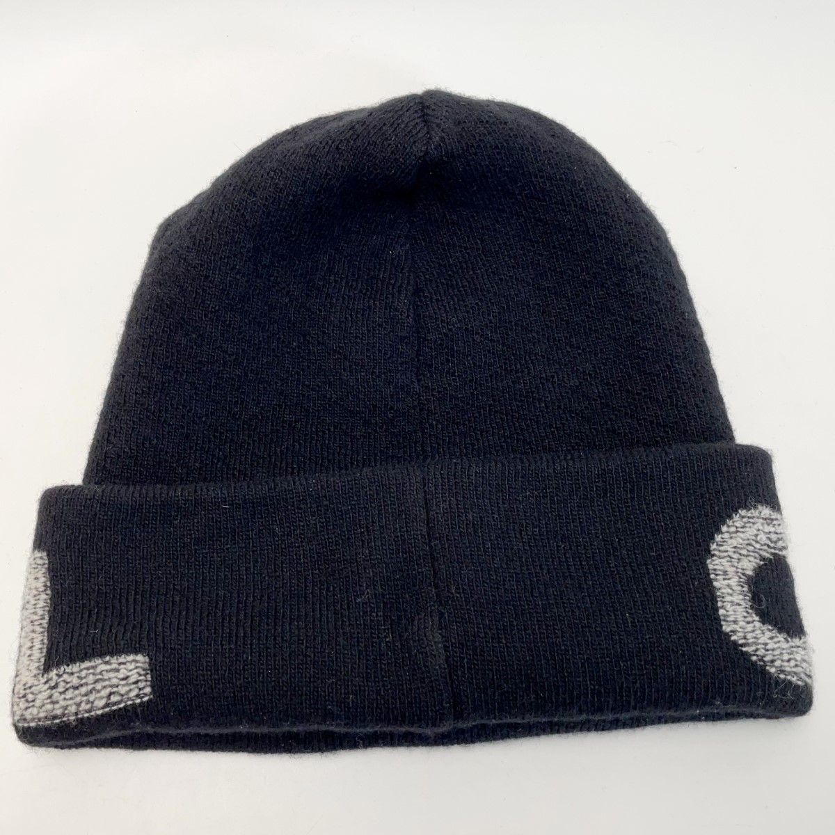 Chanel Knit Cap Wool 70 X Cashmere 30 Black Black