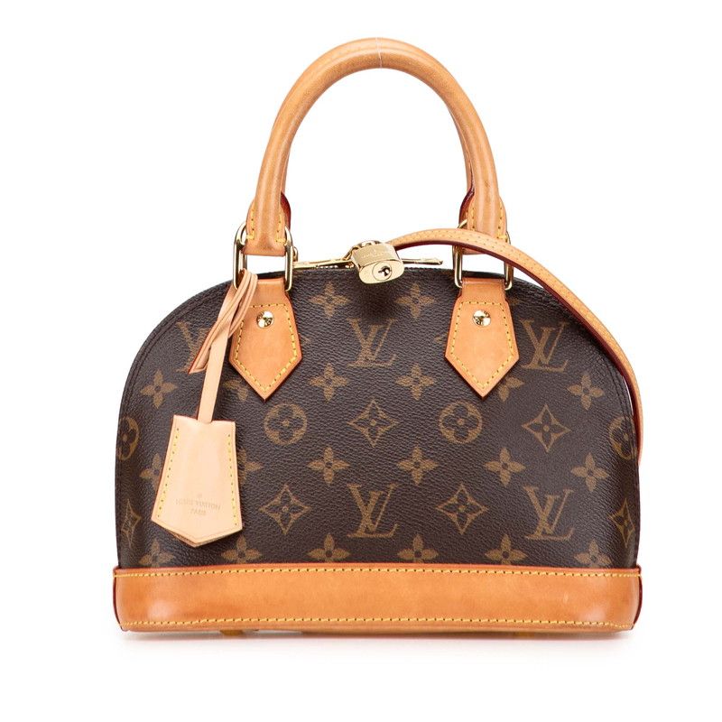 Louis Vuitton Monogram Alma BB Handbag Shoulder Bag 2WAY M53152 Brown PVC