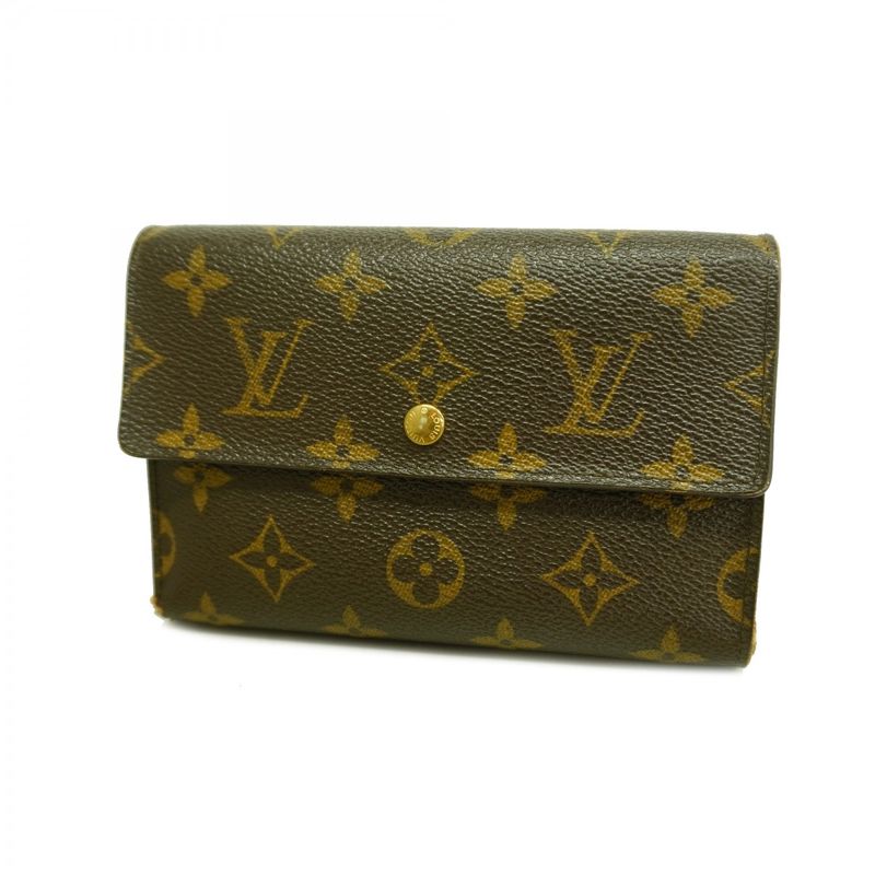 Louis Vuitton Trifold Wallet Monogram Porte Trésor Etui Papier M61202 Brown Men