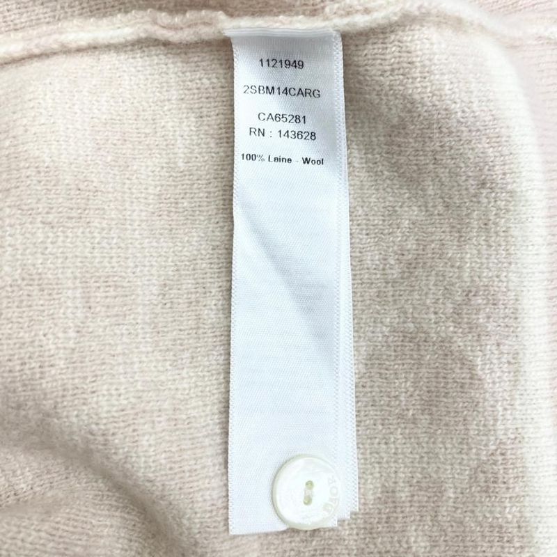 Christian Dior Cardigan Knit Size 13 Leopard Leopard Print Wool Pink Beige