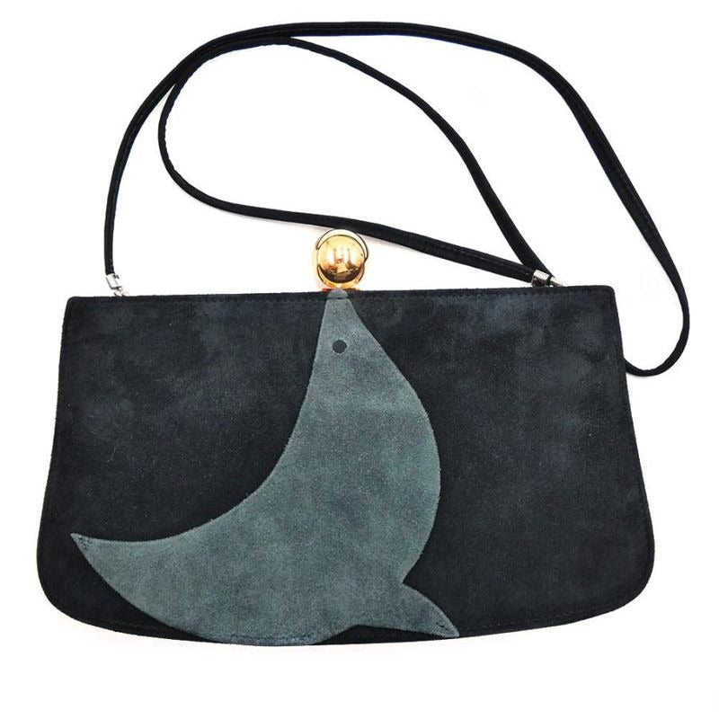 Hermes Sac Amarys Asika Dobris Grey and Black Shoulder Bag Silver
