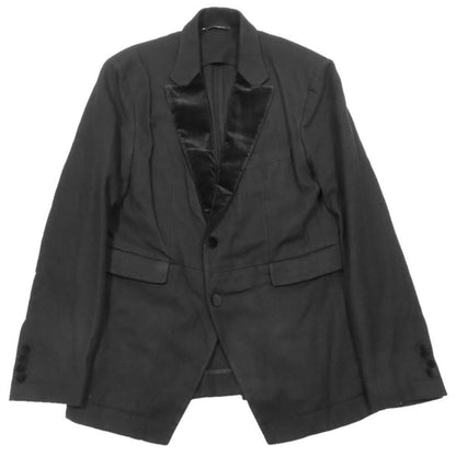 Dolce & Gabbana Tuxedo Jacket Tailored Felt Wool Velour 48 Black
